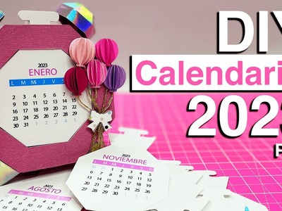 DIY: Calendario 2023 | Cajita calendario Cricut, Cameo y PDF