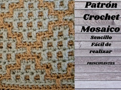 Patrón en Mosaico Crochet Sencillo  y muy fácil de realizar @CrochetMosaicoconMaria64