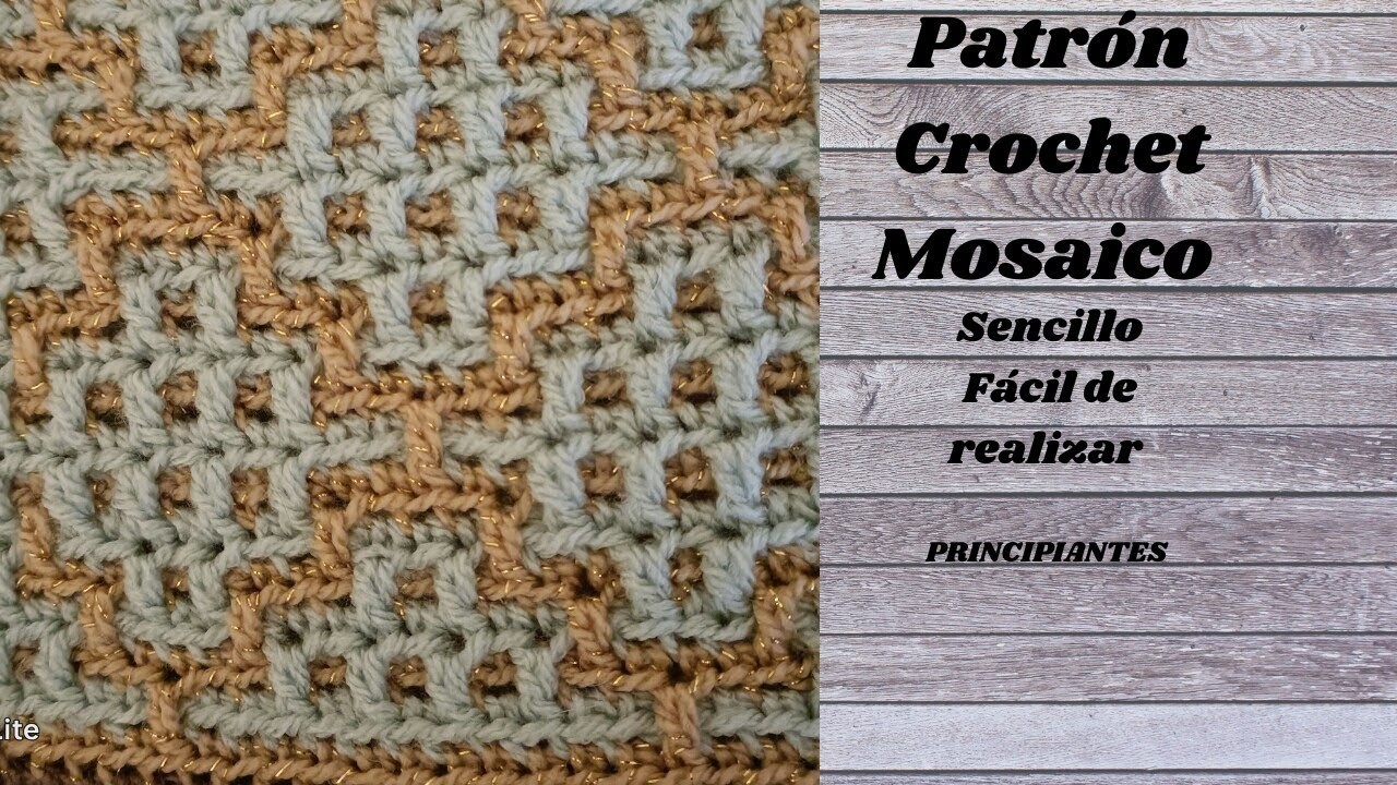 Patrón en Mosaico Crochet Sencillo  y muy fácil de realizar @CrochetMosaicoconMaria64