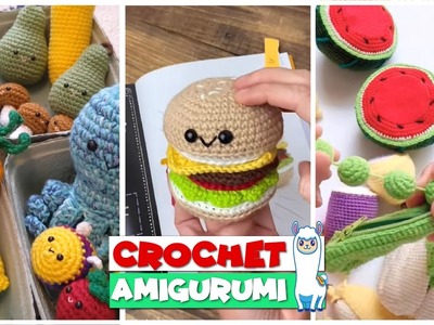 TikTok Crochet  Amigurumi  ???????????? F O O D   ????????️???? Compilation 115 | @blu_llama