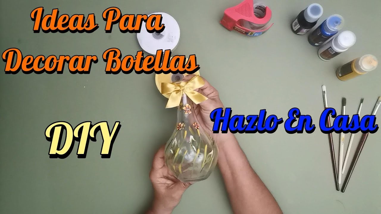 INCREIBLE IDEA! con botella de vidrio, MANUALIDADES! para decorar
