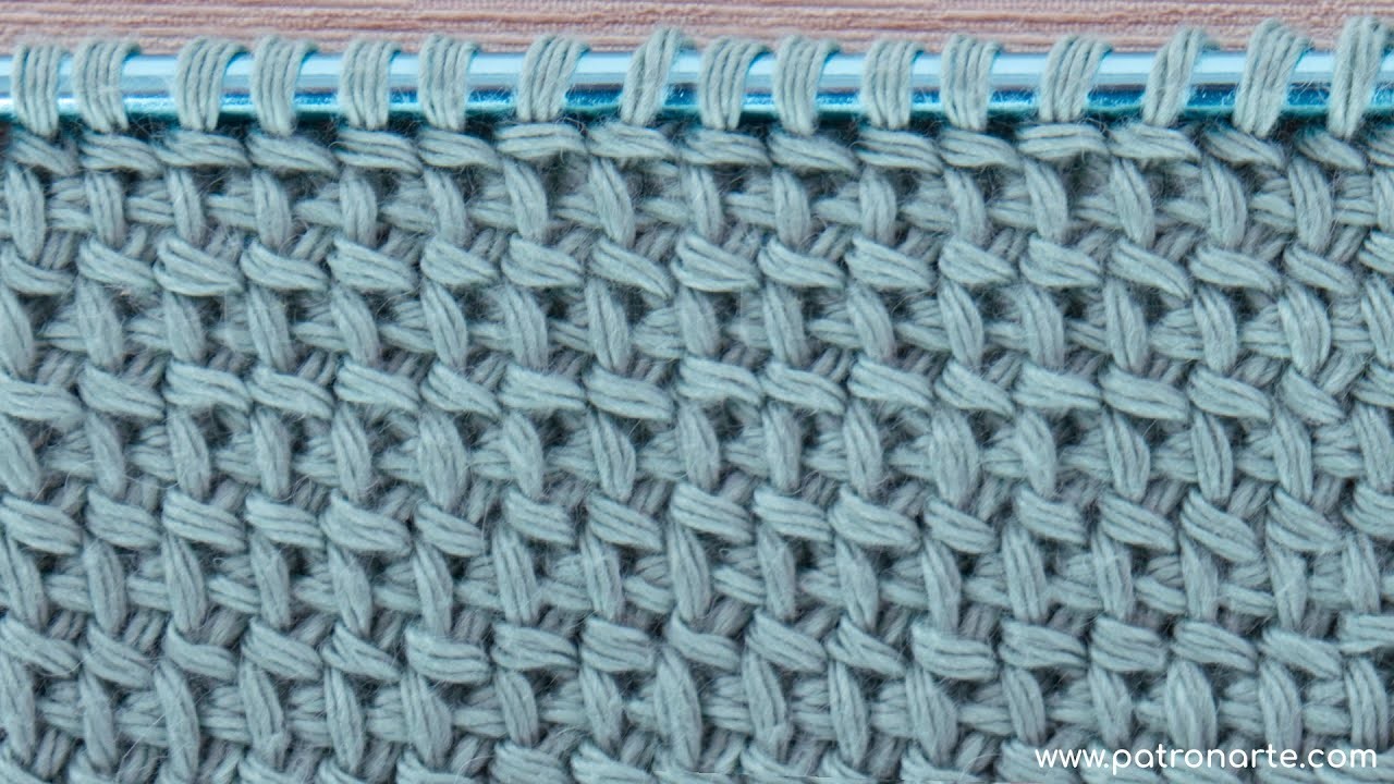 El Revés De Esta Puntada de Crochet Tunecino Te Sorprenderá Aprende A Tejerlo Paso a Paso