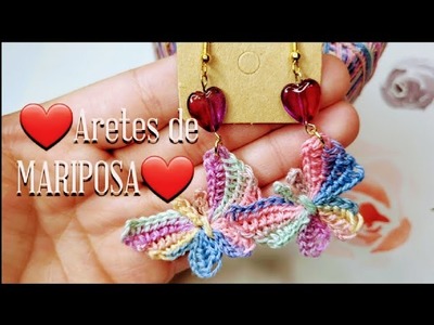 ❤️ Nuevo aretes de Mariposas a Crochet ❤️