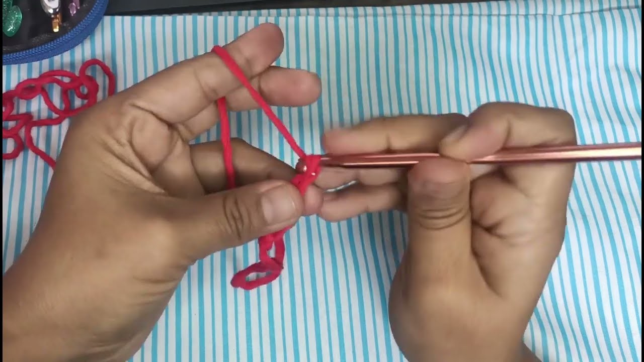 Cómo agarro el gancho y estambre al TEJER lección 4