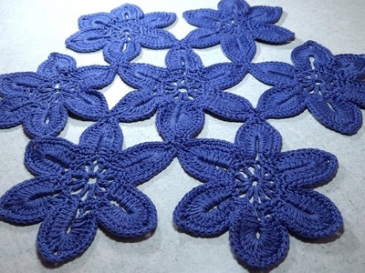 Flor de crochet *ganchillo paso a paso *centro de mesa *decoración para el hogar hecho a mano.