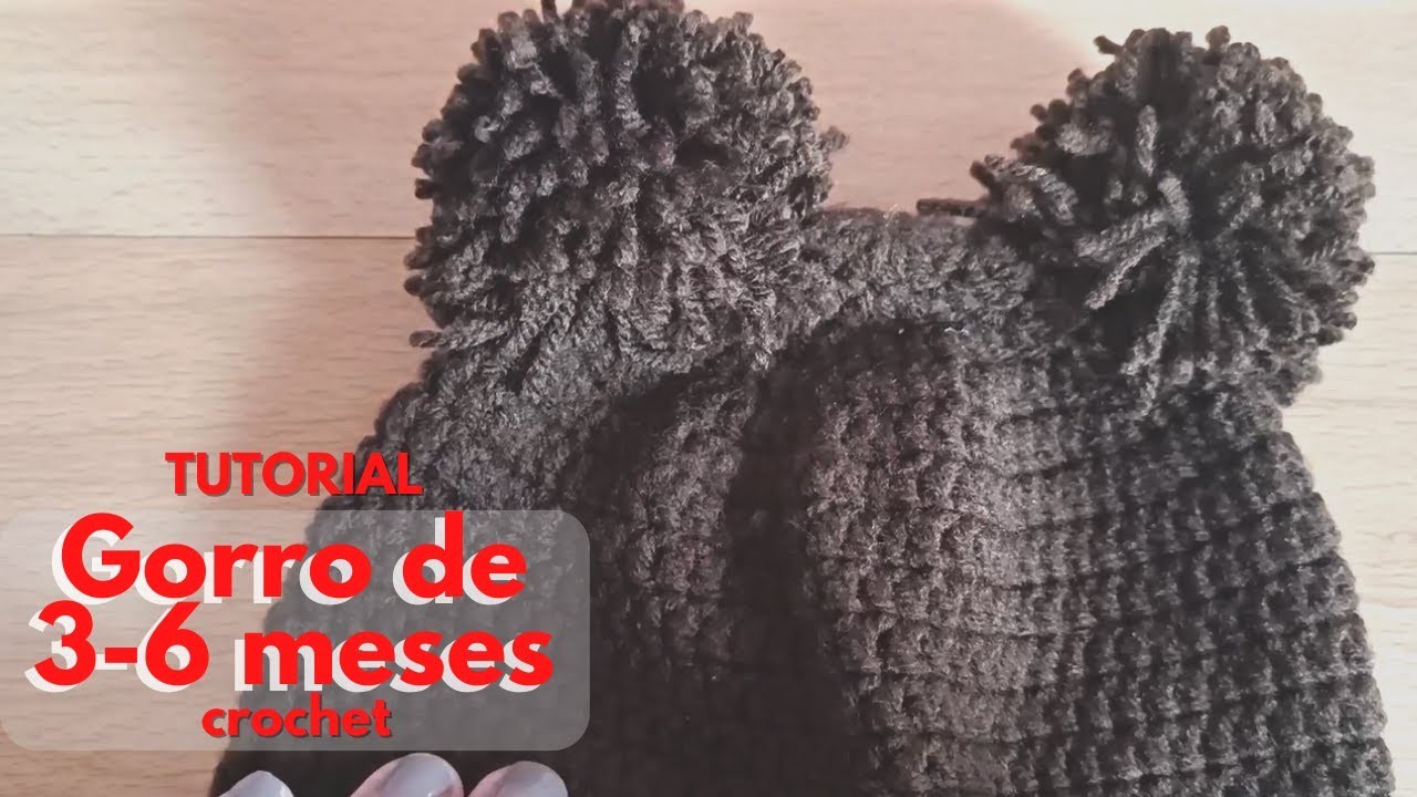 GORRO DE CROCHET (3-6 MESES) | TUTORIAL |SERENATEJ