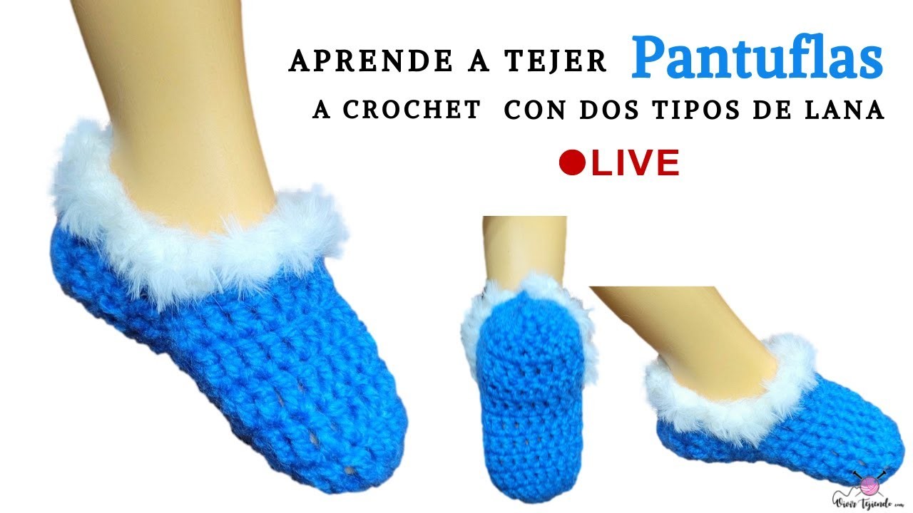 ???? Pantuflas a Crochet para las Tallas 1 A 3 Años ✔ Curso online aprender a tejer fácil y seguro