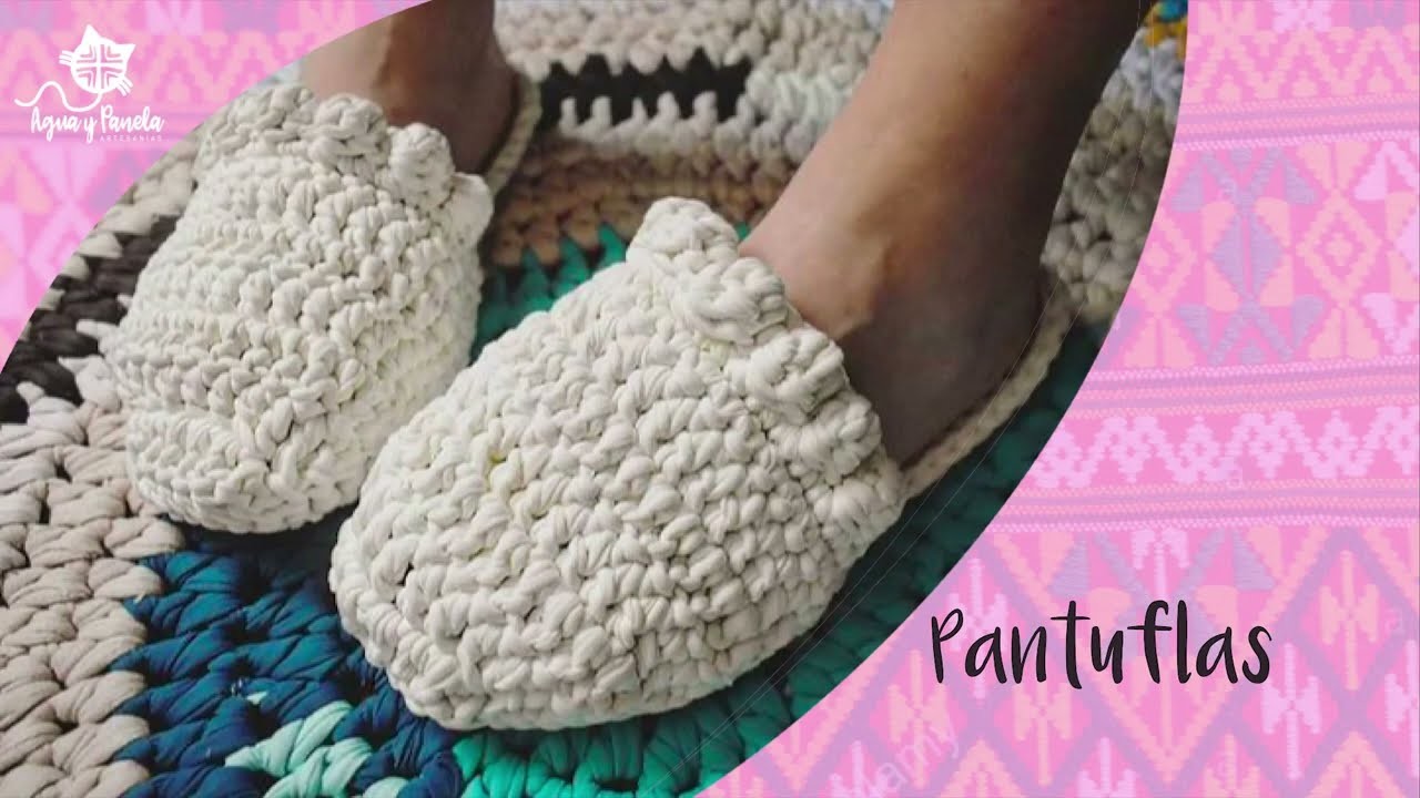 Pantuflas tejidas en crochet