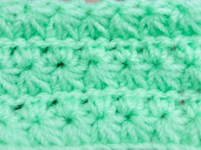 Punto estrella a crochet #facil de tejer
