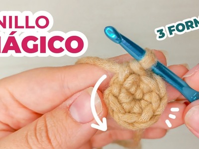 Anillo mágico de crochet I 3 formas de tejerlo paso a paso