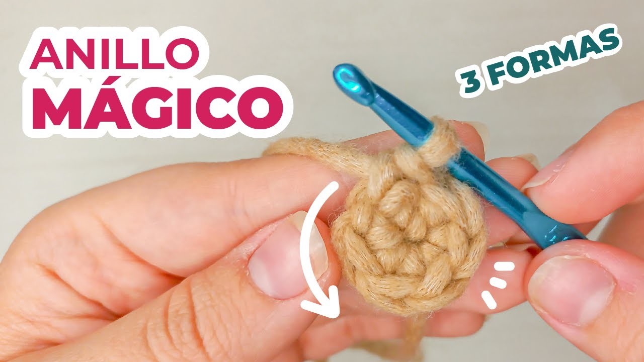 Anillo mágico de crochet I 3 formas de tejerlo paso a paso