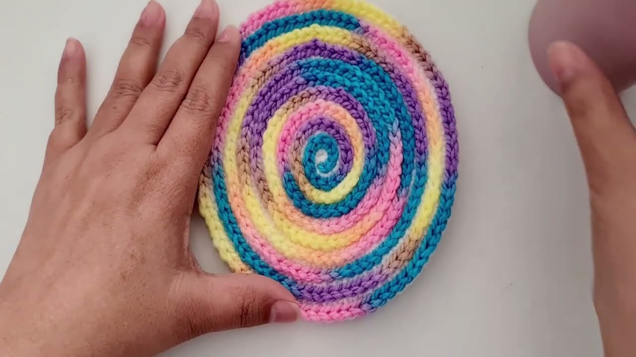 ????como hacer círculo básico en espiral A Crochet, circulo perfecto a  crochet posavasos individuales