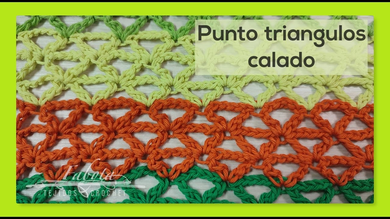 Punto triangulos calado, un punto ideal para tejer proyectos de verano en crochet