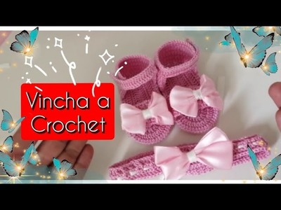 Como hacer vincha tejido en crochet paso a paso bebé recién nacido