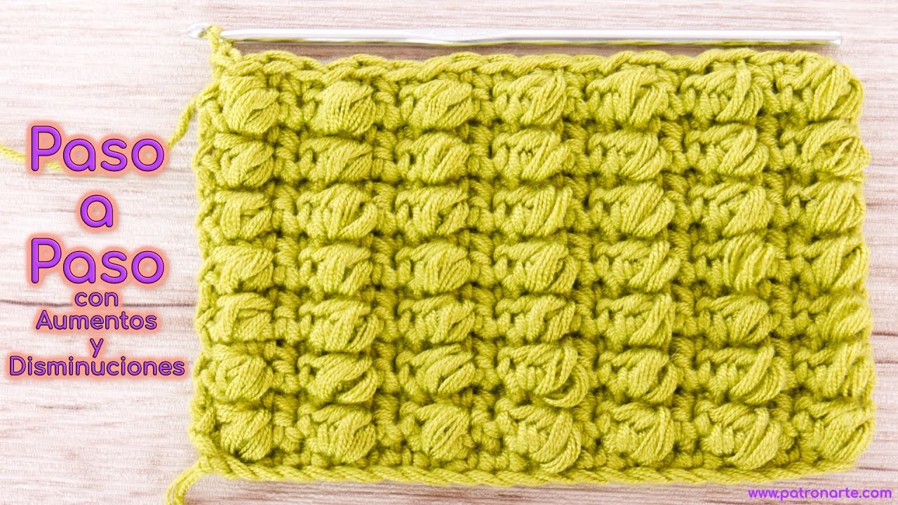 Como Tejer Punto de Crochet Ganchillo con Mini Puff Paso a Paso y Cómo Aplicarlo a Tus Tejidos