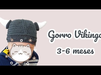 Gorro Vikingo crochet 3 - 6 meses (parte 1)