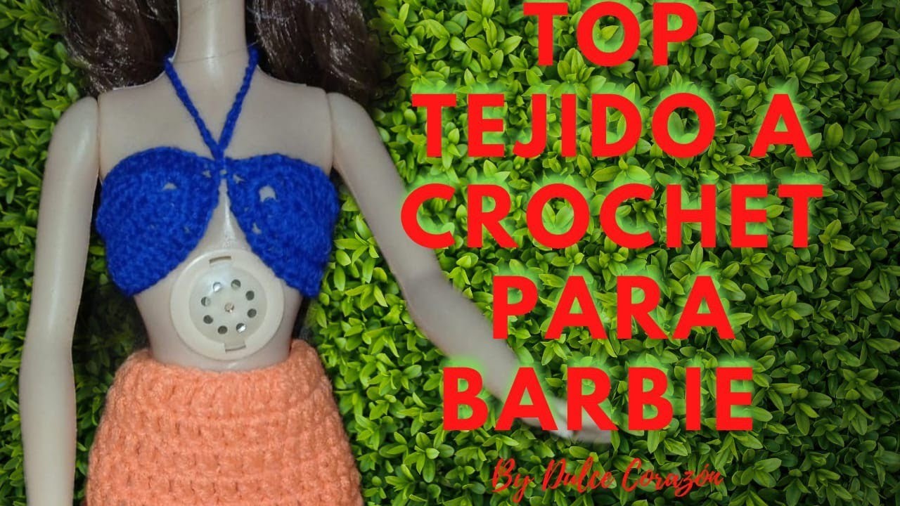Top tejido a crochet para Barbie