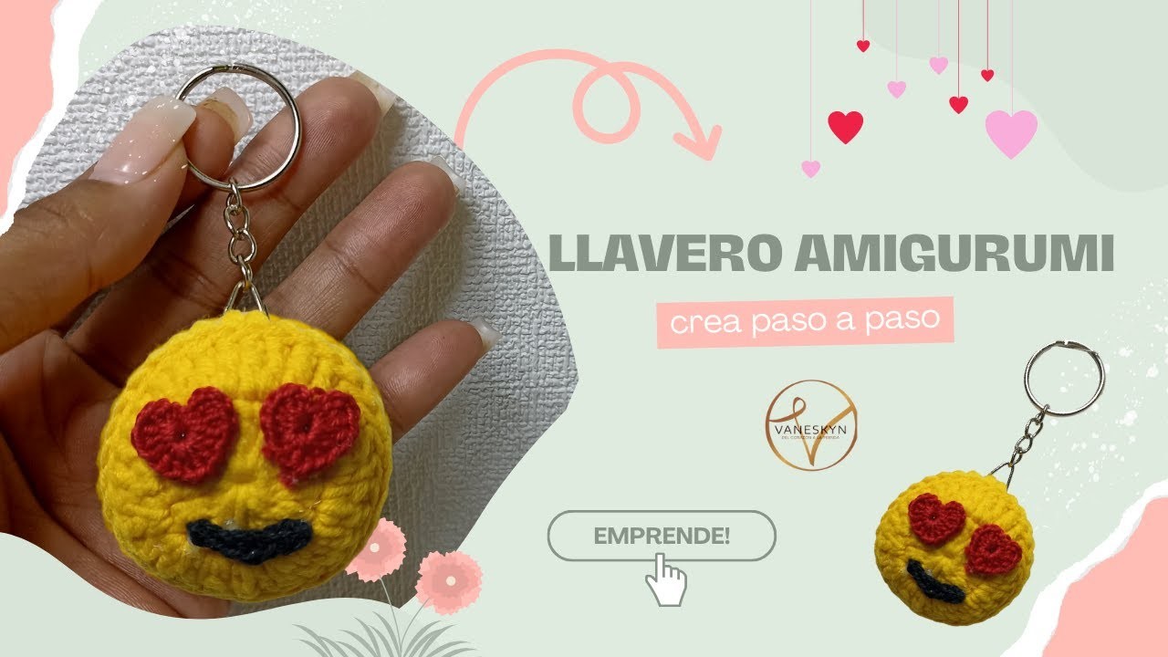 Aprende como hacer un llavero amigurumi ideal para este 14 DE FEBRERO. VALENTIN DAY paso a paso