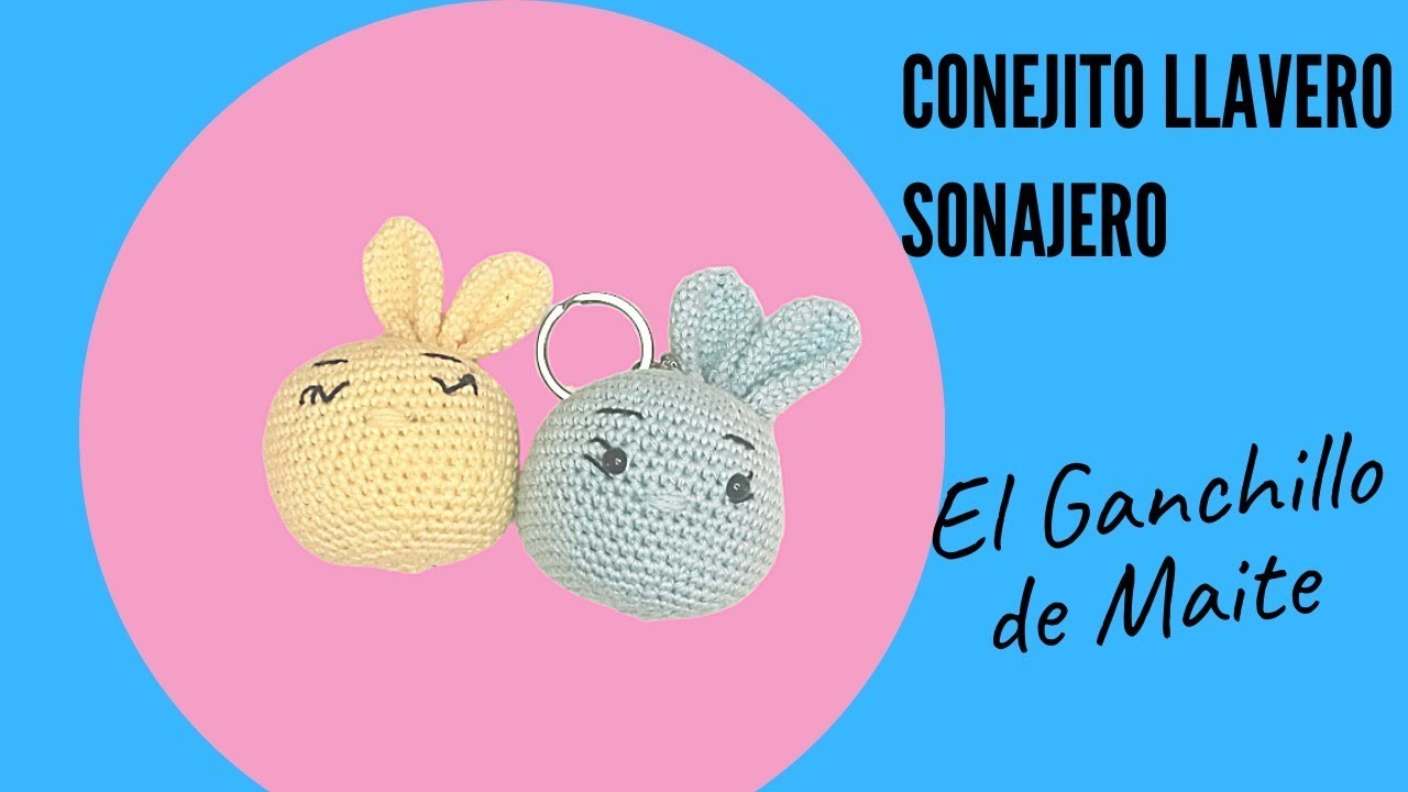 Como tejer un llavero conejo amigurumi