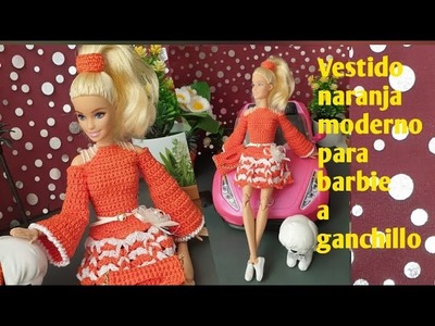Modelito nuevo para nuestras #barbies precioso vestido de manga campana ????????