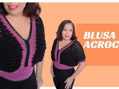 Blusa tejida a crochet PASO a paso ❤️ como Tejer una blusa fácil y rápido