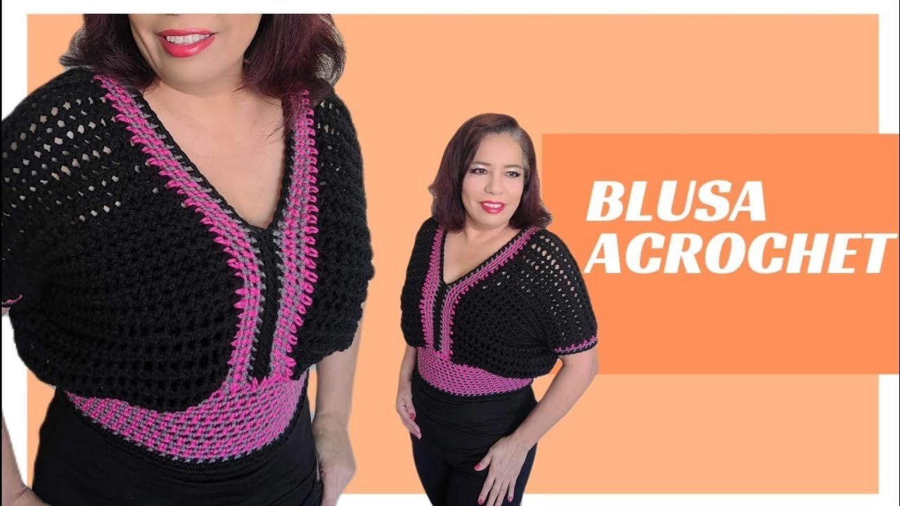 Blusa tejida a crochet PASO a paso ❤️ como Tejer una blusa fácil y rápido