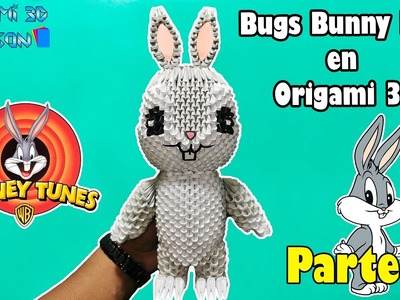 Origami 3D Bugs Bunny Kid Parte 1