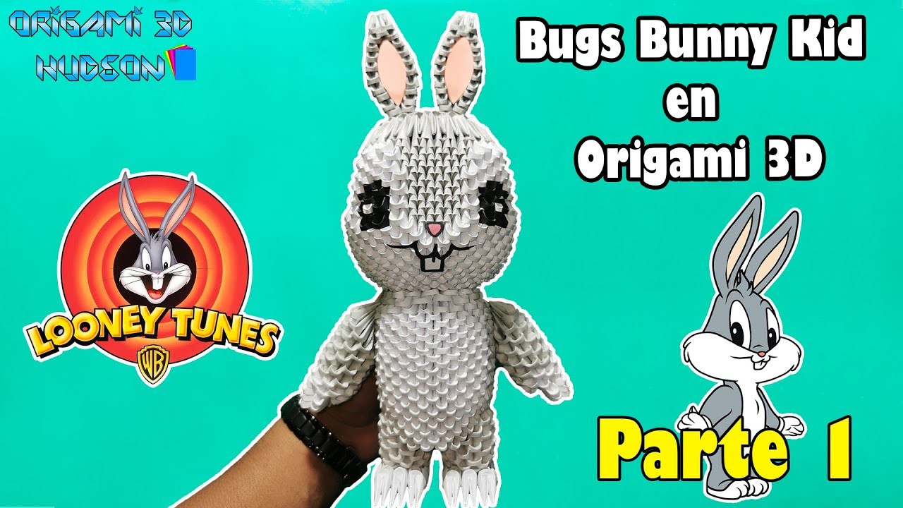 Origami 3D Bugs Bunny Kid Parte 1