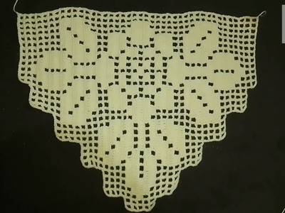 Orilla tejida de flor para servilletas y manteles PARTE 4