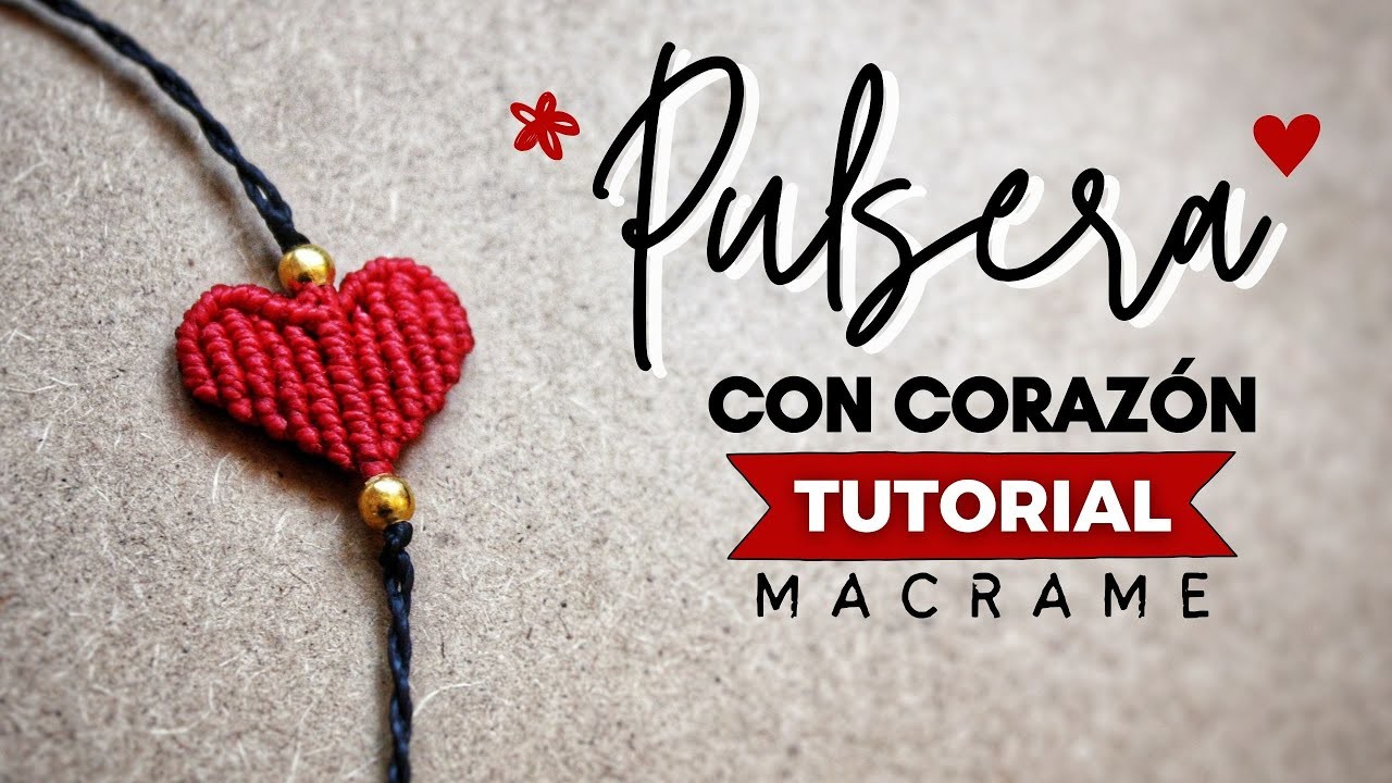 ❤️ PULSERA con CORAZON de Macramé FÁCIL Y RÁPIDA ❤️‍???? DIY San Valentín | Manualidades para regalar ????