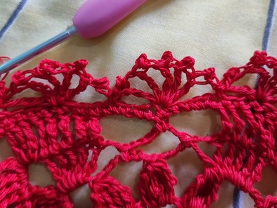 Puntada de abanico, punto gota y macizo para adornar los trabajos Tejidos en crochet