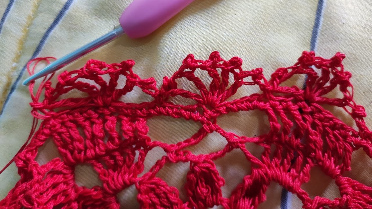 Puntada de abanico, punto gota y macizo para adornar los trabajos Tejidos en crochet