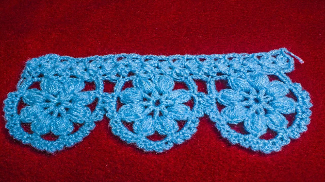 °puntilla fácil de tejer a crochet con elsa wool crafts°