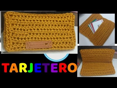 Tarjetero crochet facil