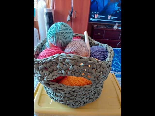 CESTA DE TRAPILLO CROCHET