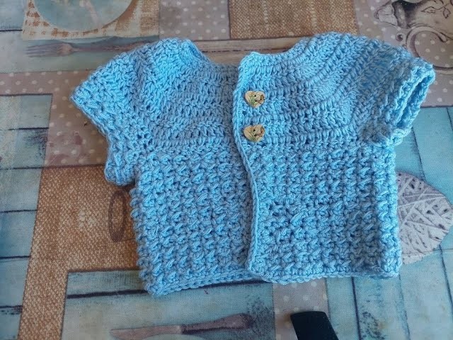 CHALECO BEBE A CROCHET