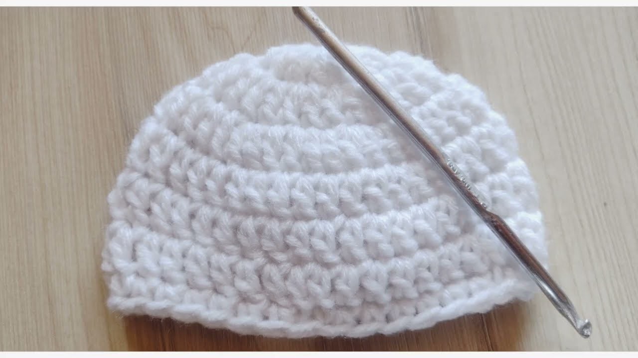 Gorro tejido a crochet para bebe prematuro ❤️ fácil con medidas en cm