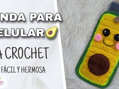 [HERMOSA]Funda Para Celular Crochet- Aguacate- Muy Facil????????