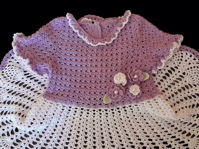 HTM canesu o blusita tejida a crochet para vestido de bebe