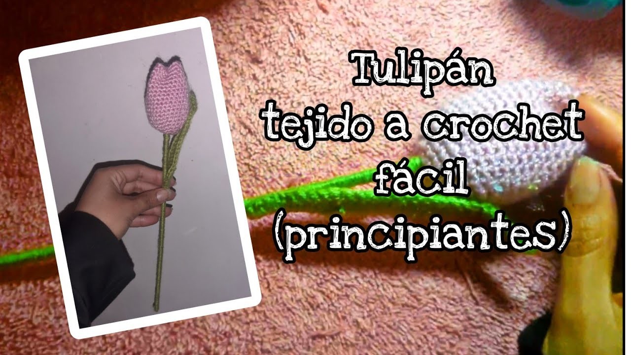 Tulipán Tejido a Crochet????.fácil,principiantes|Zai Meli Vlog #crochet #tulipan