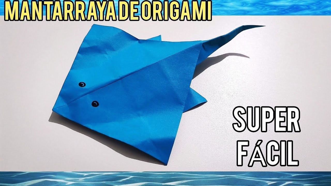 Como hacer una MANTARRAYA DE ORIGAMI papel fácil - Origami Stingray Tutorial ????