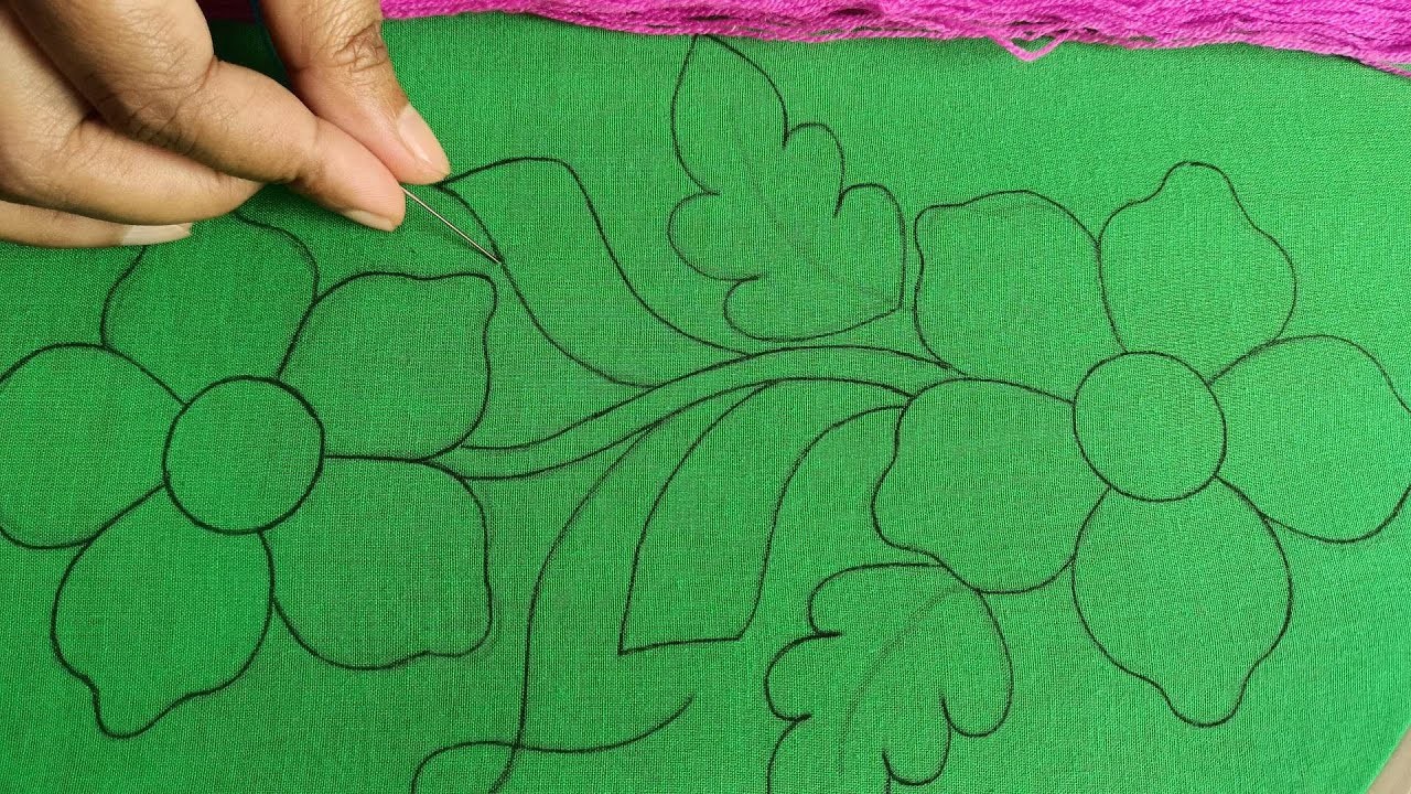 Hand Embroidery Nokshi Katha Stitch Tutorial #355 ,নকশীকাঁথা সেলাই ফোড়.হাতের সেলাই,नक्शी कंठा डिजाइन