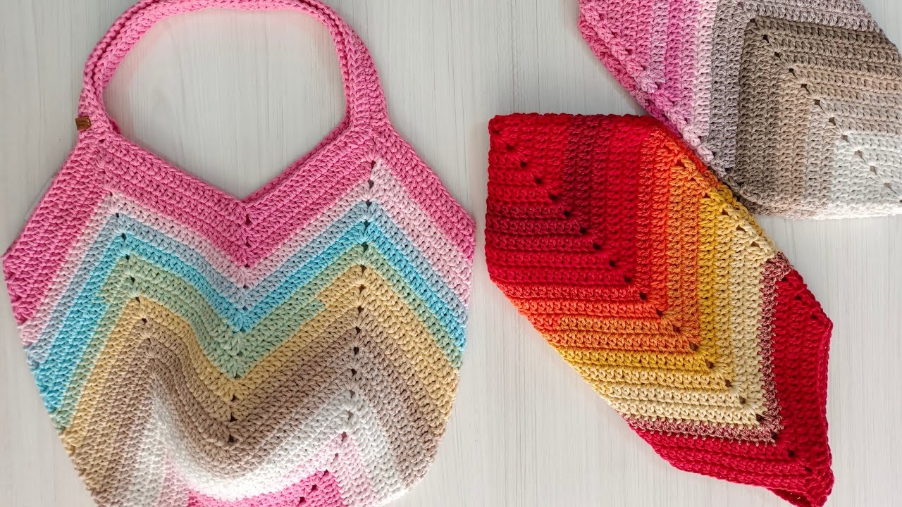 Bolso a Crochet Multicolor (Parte 3 de 3)