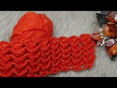 Inusual patrón a crochet.Secuencia de 2 hileras fácil y rapidísimo!!!
