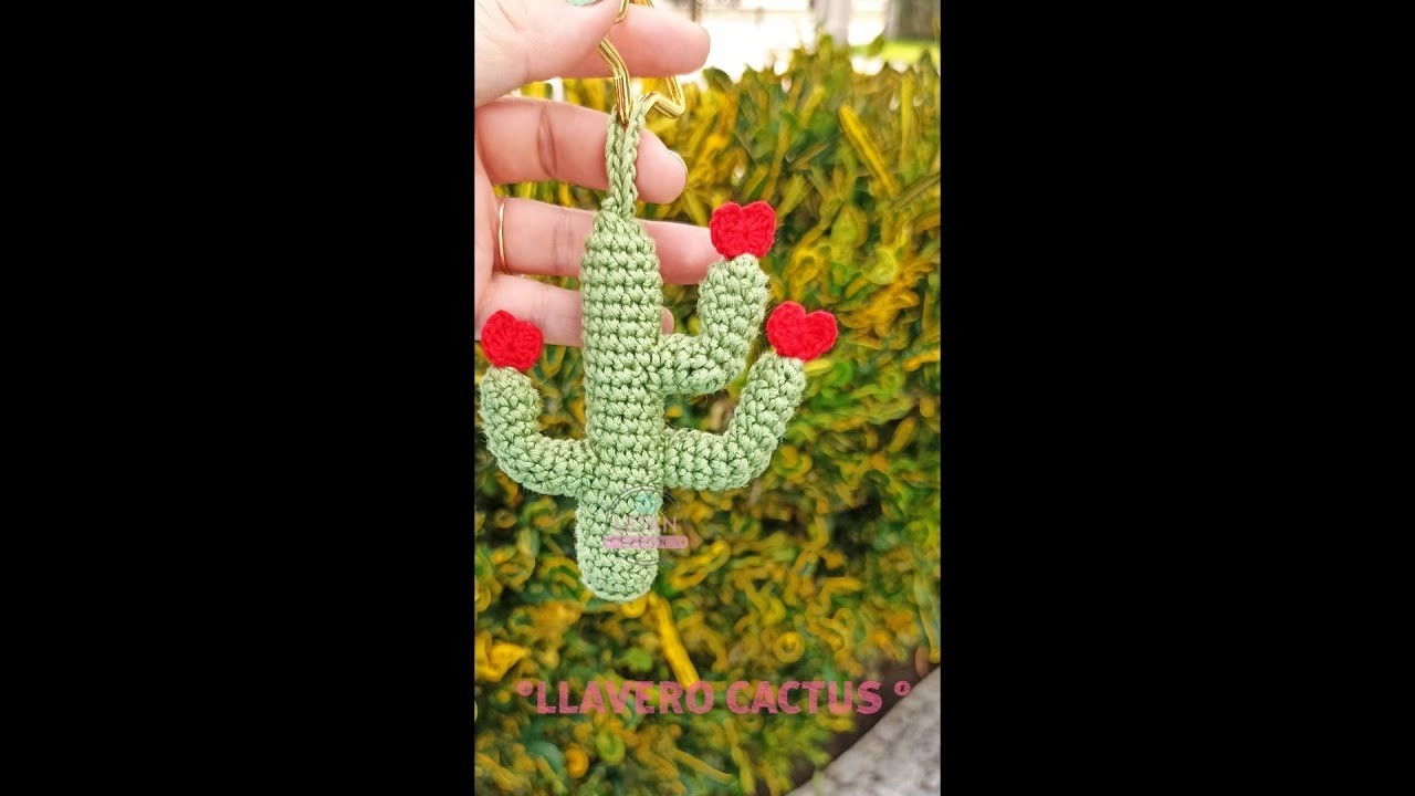 Llavero Cactus amigurumi ????????????.San Valentín ????
