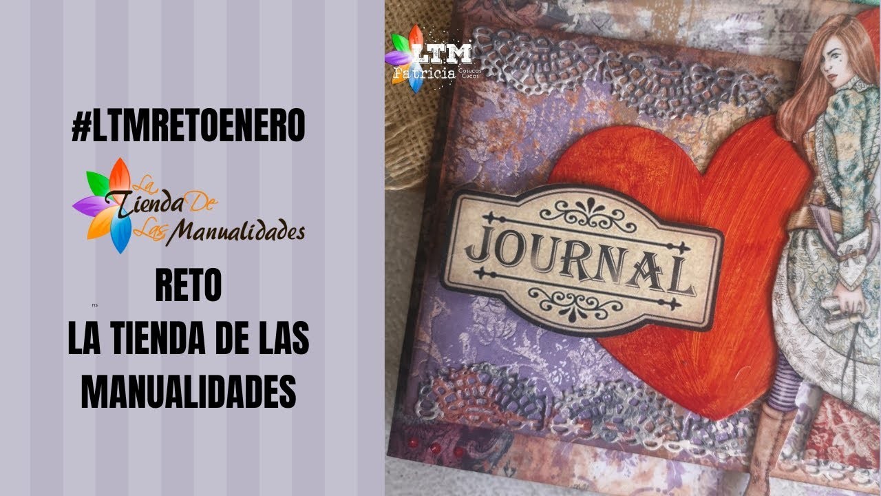 RETO LTM ENERO. tutorial express portada para álbum.journal vintage