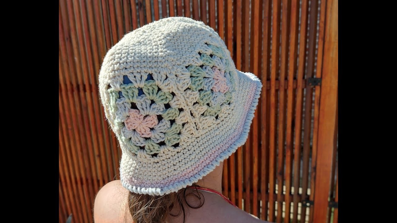 Sombrero granny a crochet (Sin costuras!)