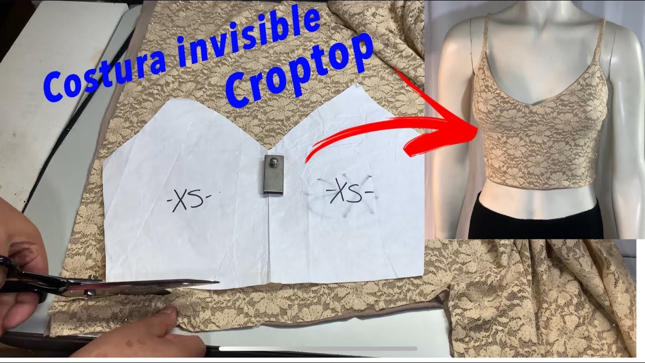 Cómo hacer Croptop costuras no visible #coser #blusa
