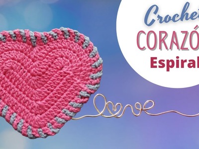 Corazón Espiral a Crochet