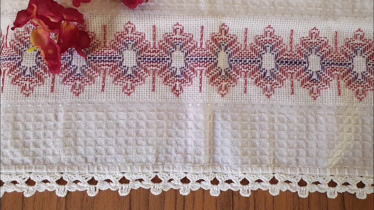 Muy SIMPLE esta Puntilla para toallas tejida a Crochet.